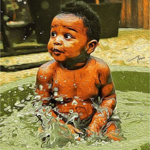 splashing child