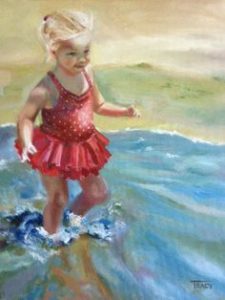 toddler splashing